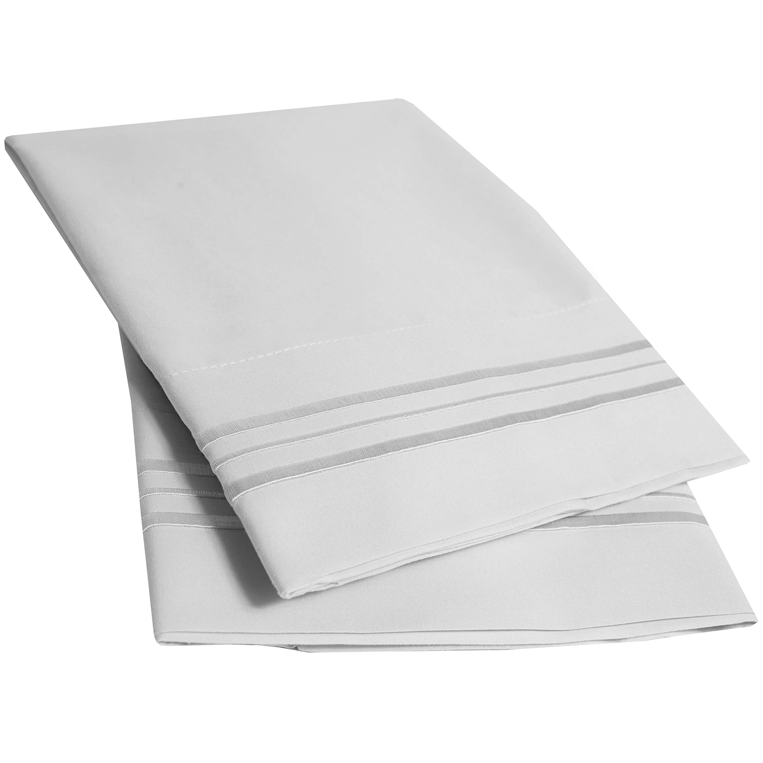 2 Pack Pillow Case Set 1800 Series Fine Brushed Microfiber Pillowcases