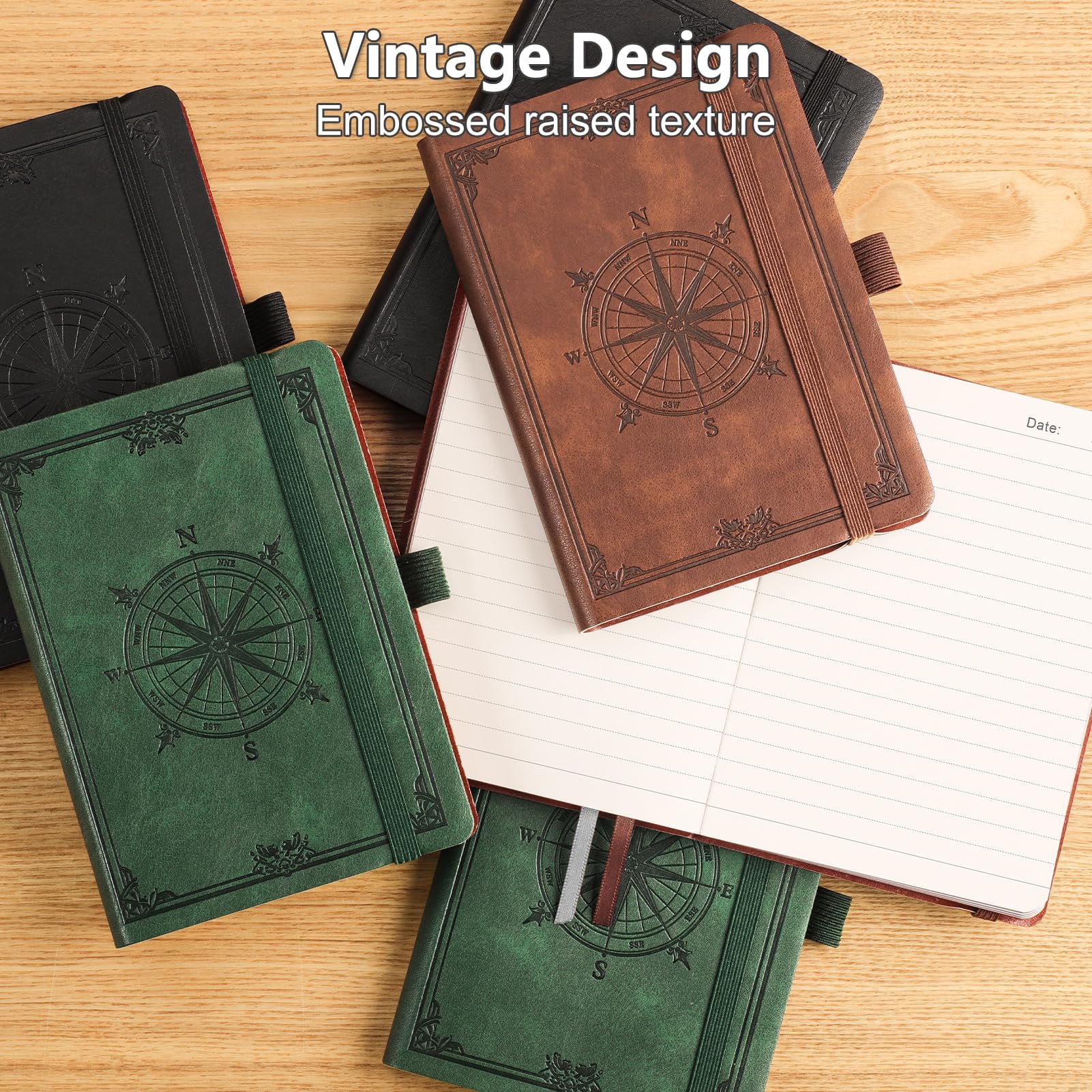 AHGXG B6 Notebook Journal Lined, softcover Note Book Leather Journals for Women, 256 Pages for Writing, 100gsm Lined Paper, for Men Work Office School,Black