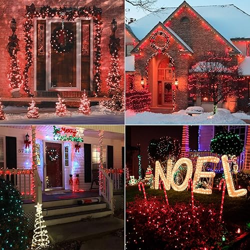 Miniatura 10 de BrizLabs Luces de Halloween naranjas y moradas, 33 pies, 100 luces LED de Halloween, 8 modos de luces naranja y morado con temporizador, mini cadena