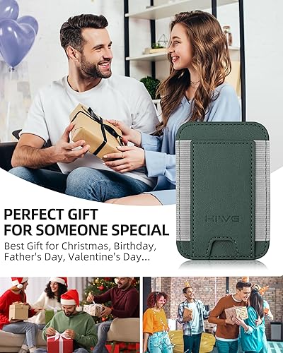 Miniatura 153 de HiWe Cartera MagSafe, cartera magnética más fuerte para iPhone 17/16/15/14/13/12, soporte para 7 tarjetas, RFID delgado minimalista de cuero, 1