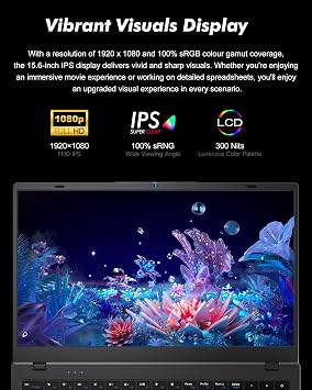 BLUEING Laptop Computer with AMD 3020e (Up to 2.6GHz), Laptop 8GB DDR4 512GB SSD (Up to 32GB + 2TB), 15.6-Inch 1080P FHD IPS Display, Win11, HDMI, Type-C, 38WH Battery, Laptops