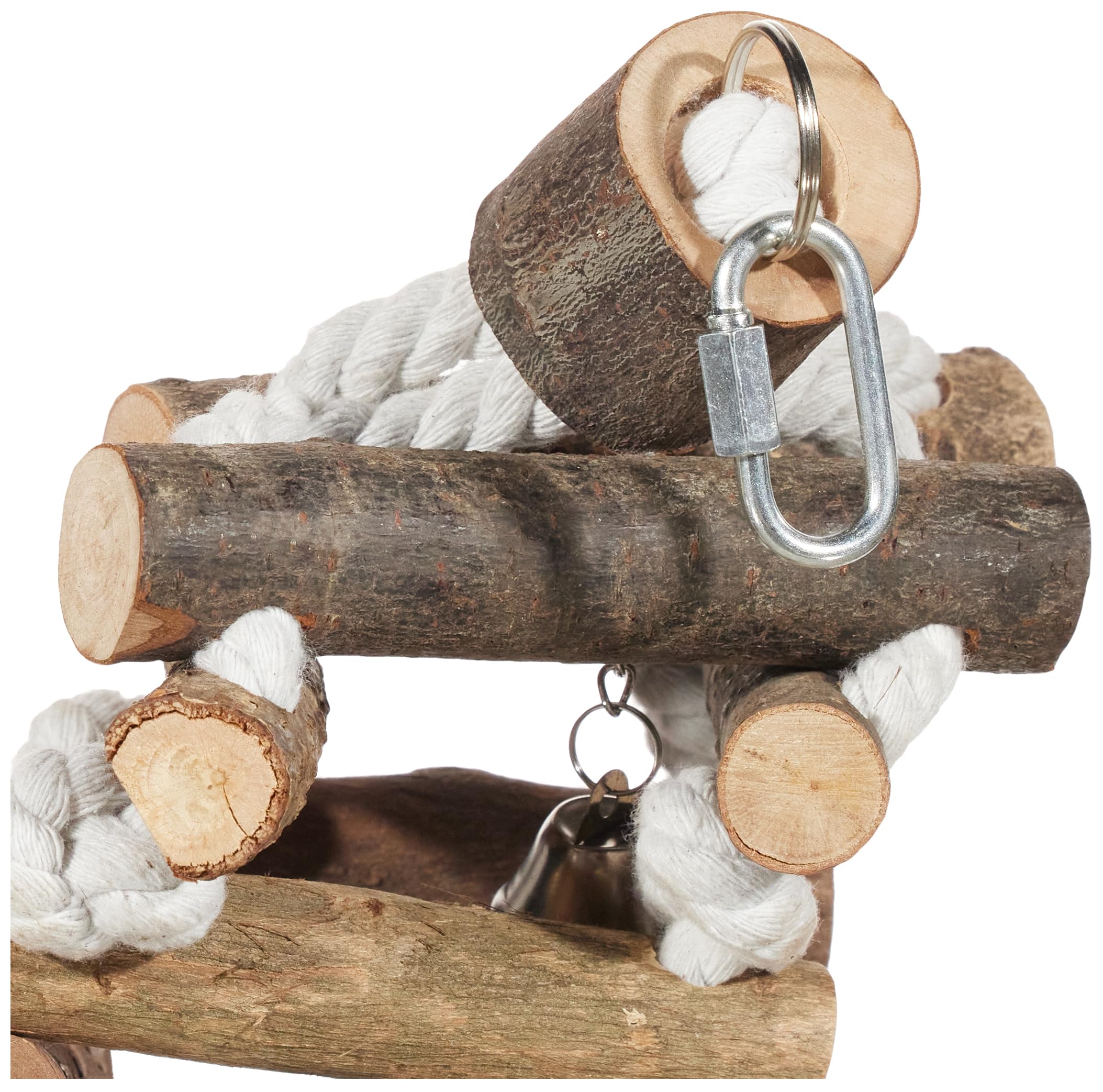 TRIXIE, 34 cm, Torre con Corde, Ambiente Naturale per Uccelli