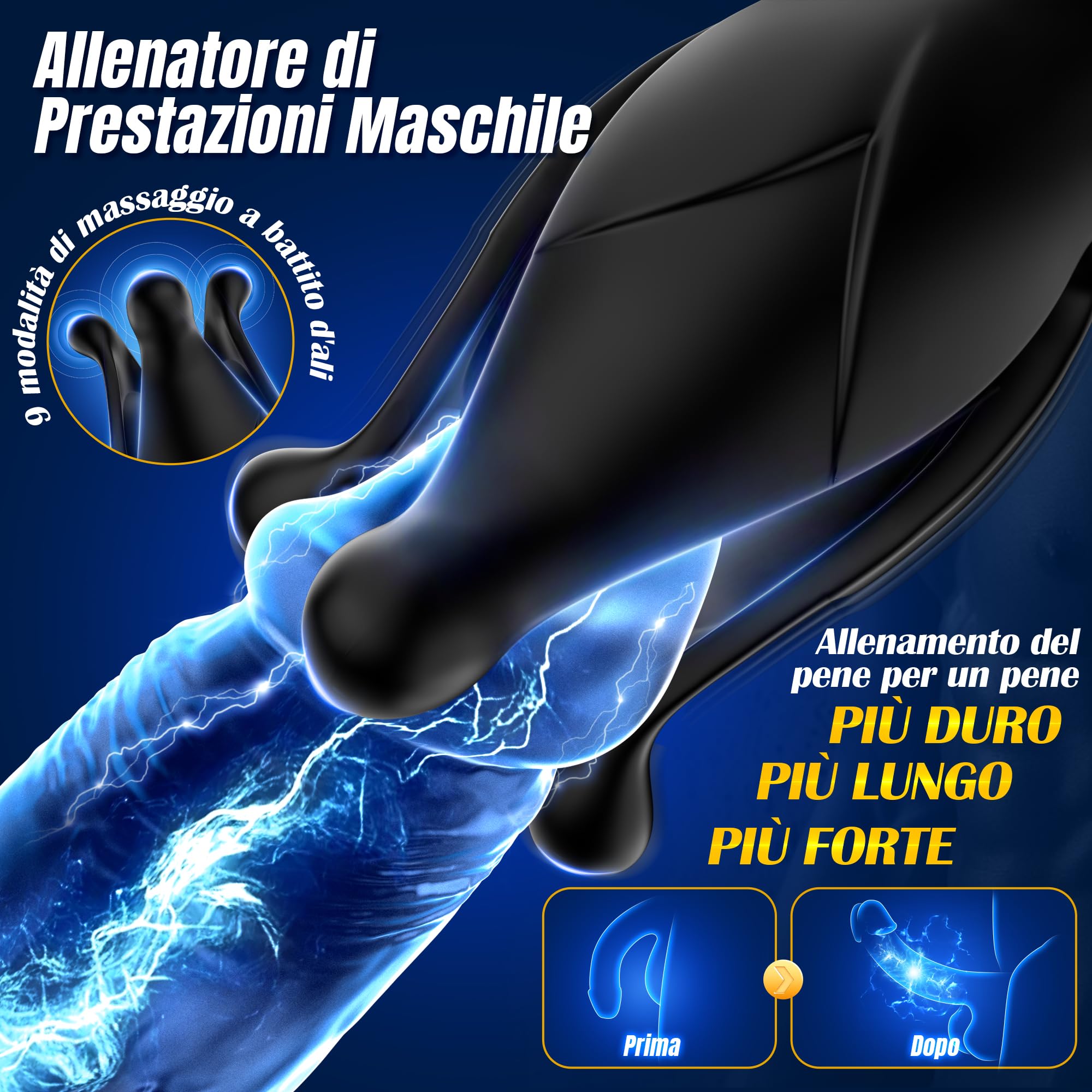 Plug Anale-dilatatore Uomo Analesex Toy, Vibratore Anale Massaggiatore Prostatico con 9 Espansione 9 Spinta 9 Vibrazione, Butt Anal Plug Vibratoreper Uomo Professionale, Toys Sessuali per Uomini