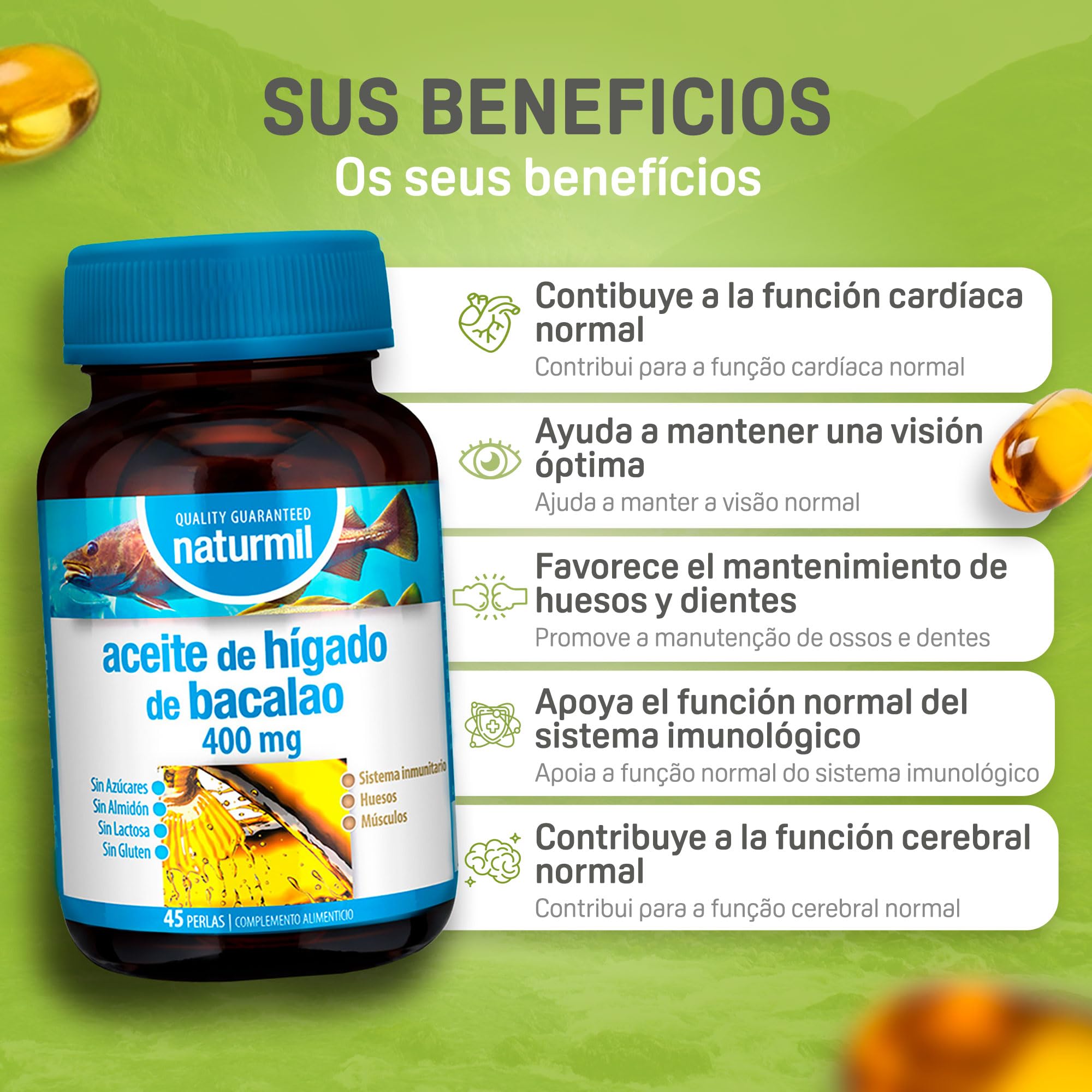 Naturmil Aceite De Higado Bacalao 400 Mg 45 Per