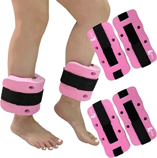 Kit 2 Pares Caneleiras Hidroginástica EVA 2 à 3kg DF1097 Rosa Dafoca Sports
