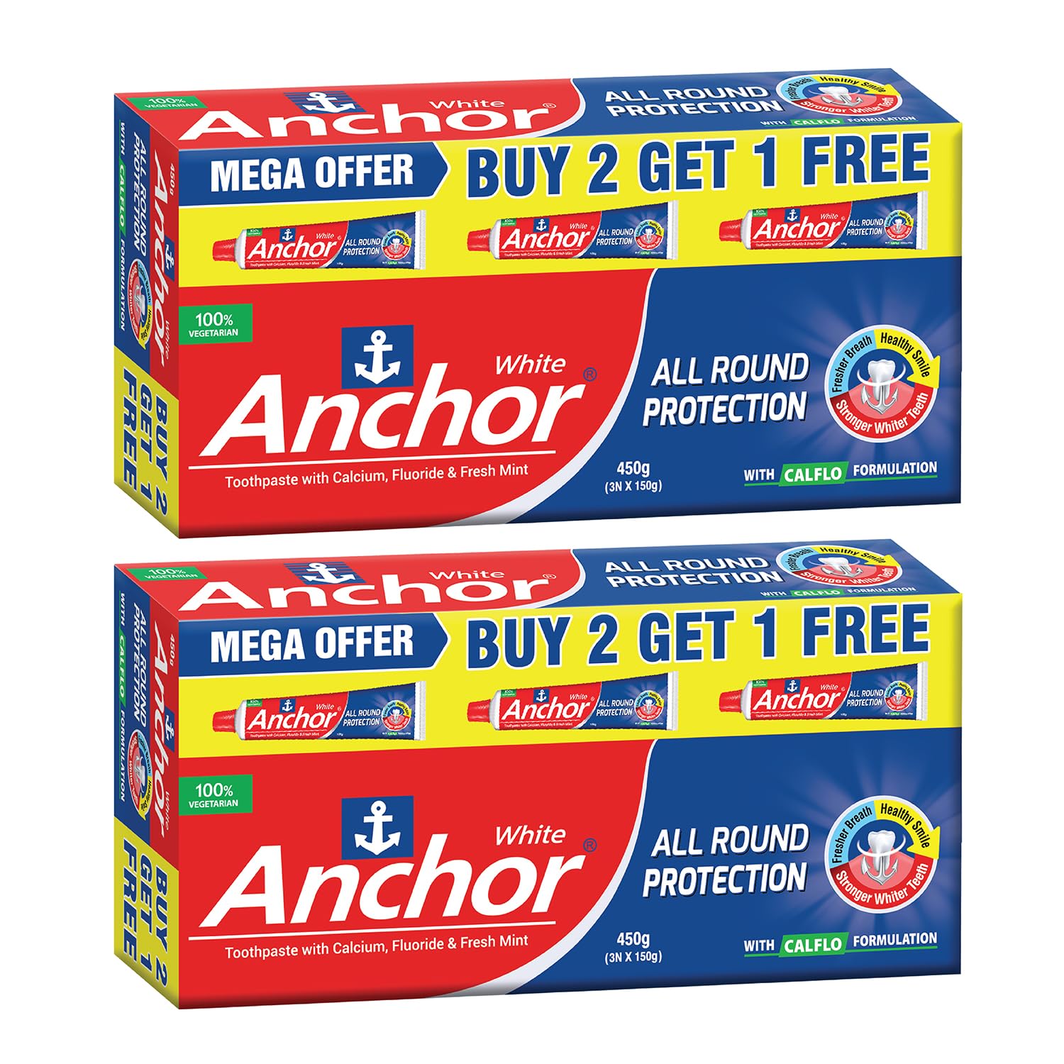 Anchor All Round Protection White Toothpaste 900 Gm (450 X 2),Cavity Protection-image-30