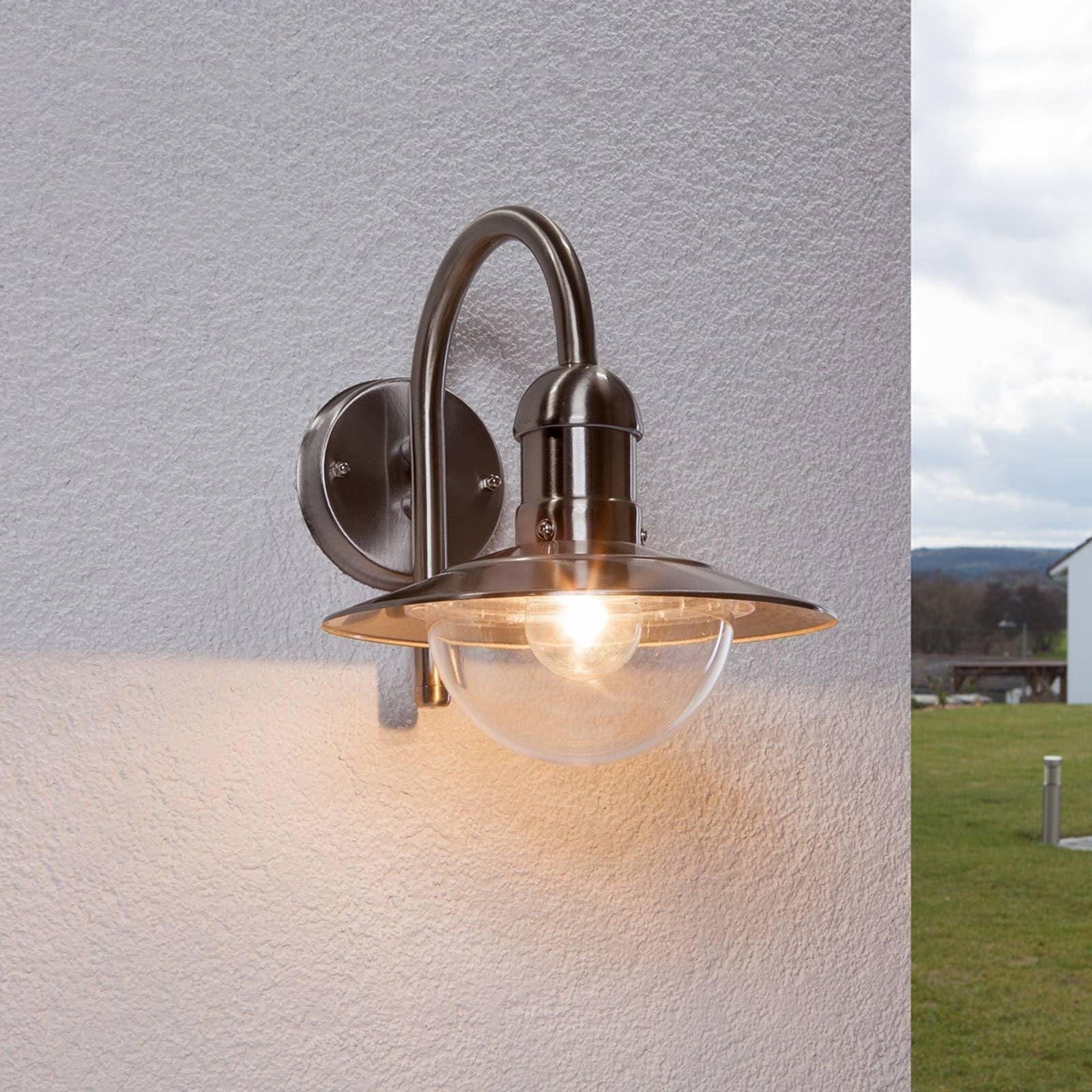 Lindby Wandleuchte Nada Mit Bewegungsmelder - IP44 Spritzwassergeschützt Für Außenbereich