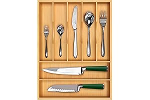 ROYAL CRAFT WOOD Luxury Bamboo Wood Silverware Tray