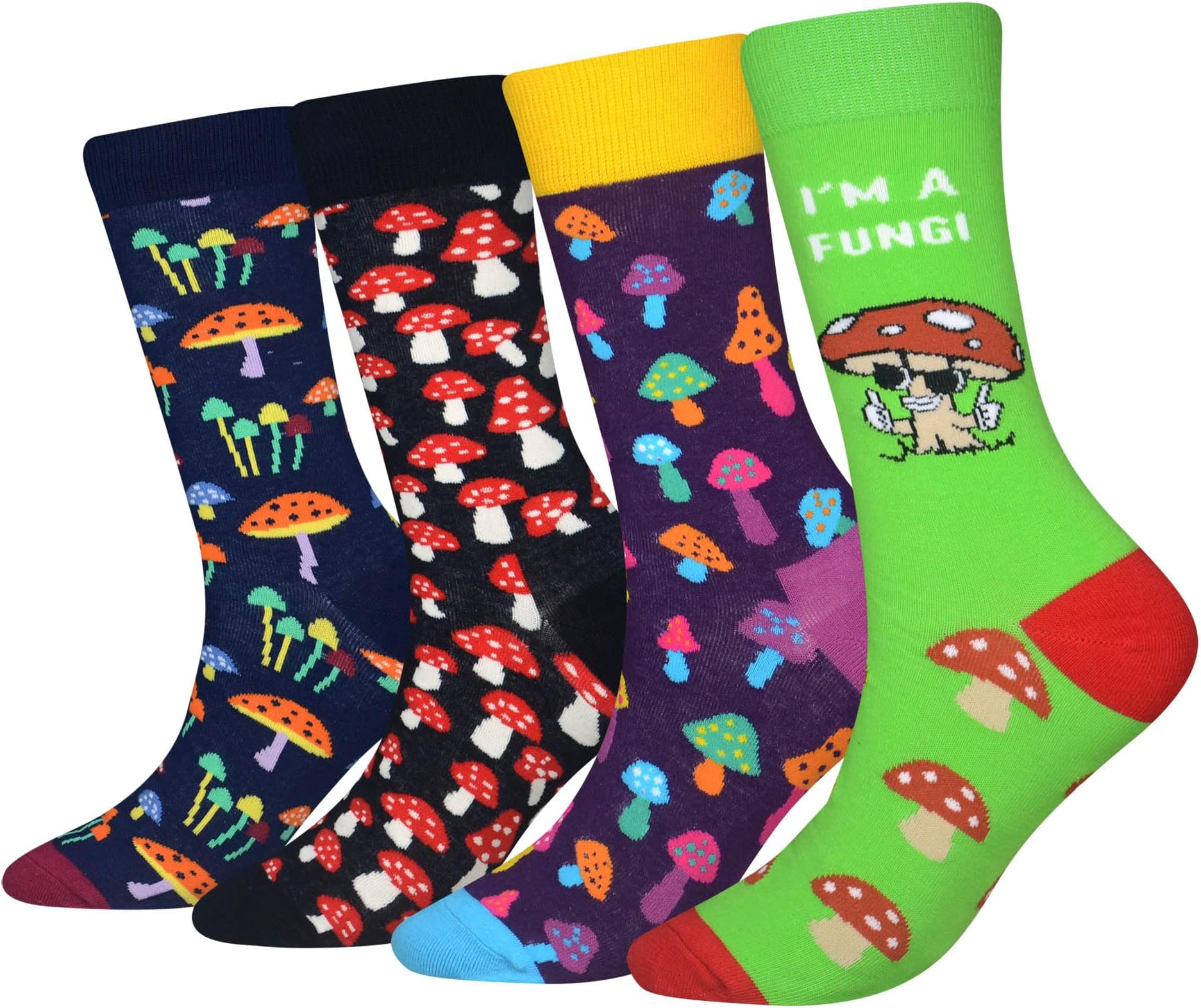 Men's Novelty Funny Happy Calf Dress Crew Socks