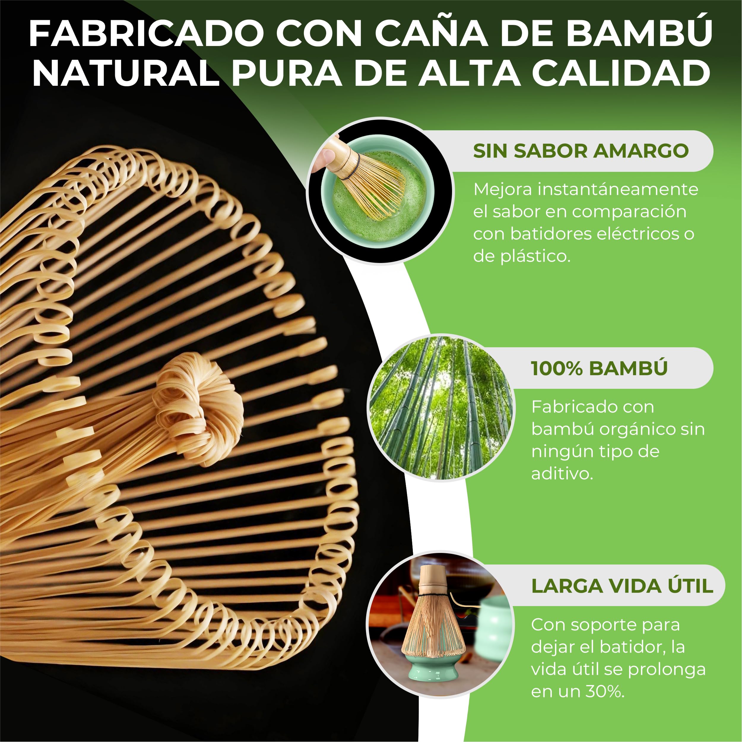 Matcha Kit Completo De 7 Piezas, Kit Matcha Japonés Con Chasen De Bambú, Cuenco Y Accesorios, Kit Te Matcha Premium, Kit Matcha Ceremonial Para Amantes Del Té Matcha Y De La Vida Sana