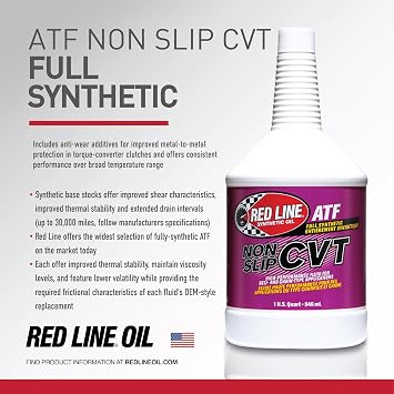 Red Line 30806 Synthetic Non-Slip Continuously Variable Transmission Fluid (CVT) - 5 Gallon Pail