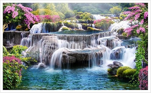 Miniatura 8 de Bdzxfqwe Lienzo de cascada para decoración de pared, pósteres de pintura impresos, sala de estar, dormitorio, impresiones con marco de 42 x 24