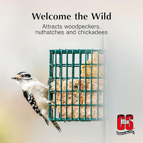 Miniatura 3 de C&S Golosina de Sebo de Alta Energía, Alimento para Aves Silvestres para Pajaros Carpinteros, Trepadores, Carboneros y Agateadores, Paquete de 8