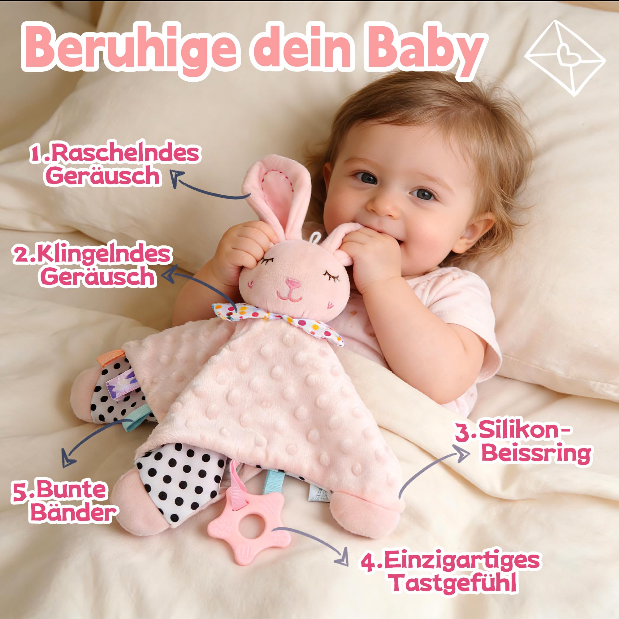 Regalo per bambini, 30 pezzi, grande cesto regalo, ideale come regalo per neonati per ragazzi e ragazze. Include: asciugamano con cappuccio, set per bambini, peluche, sonaglio, pettine e biglietto di