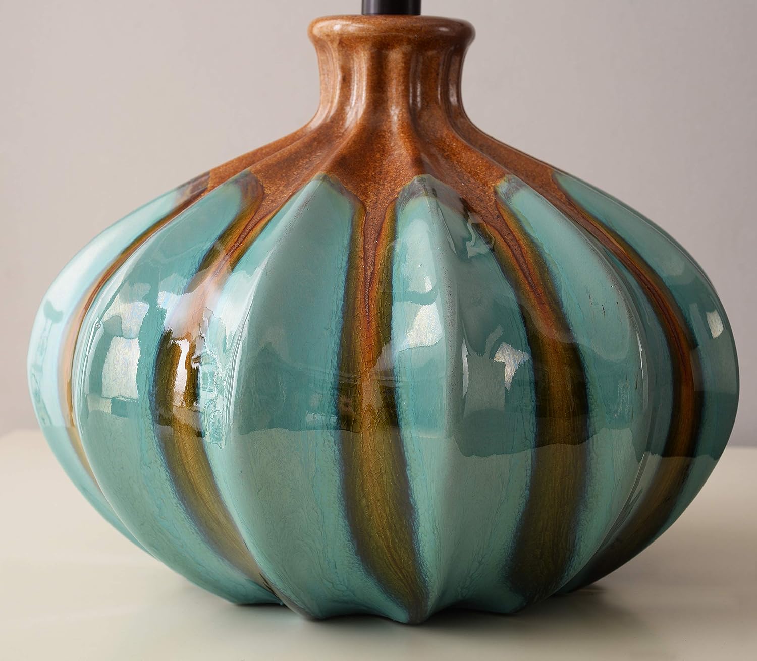 Kenroy Home 35306BLU Coco Accent Lamps, Medium, Reactive Ceramic Glaze