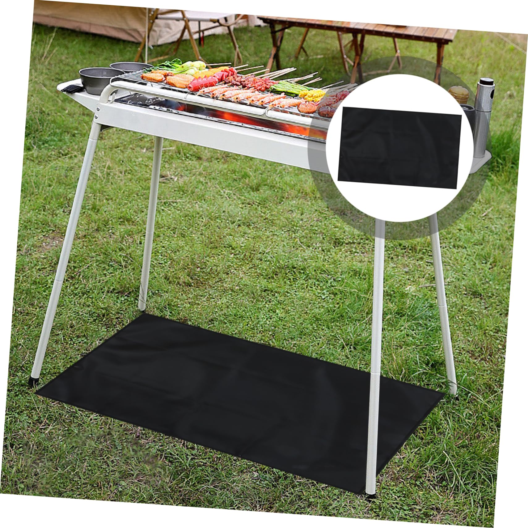 UKCOCO Tapis De Barbecue Résistant Chaleur Tapis De pour sous Couverture Ignifuge Pratique Et Portable