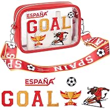 Clear Soccer Bag for Stadium Events Soccer Match Approved Transparent Purse with DIY Patches Concert Sport