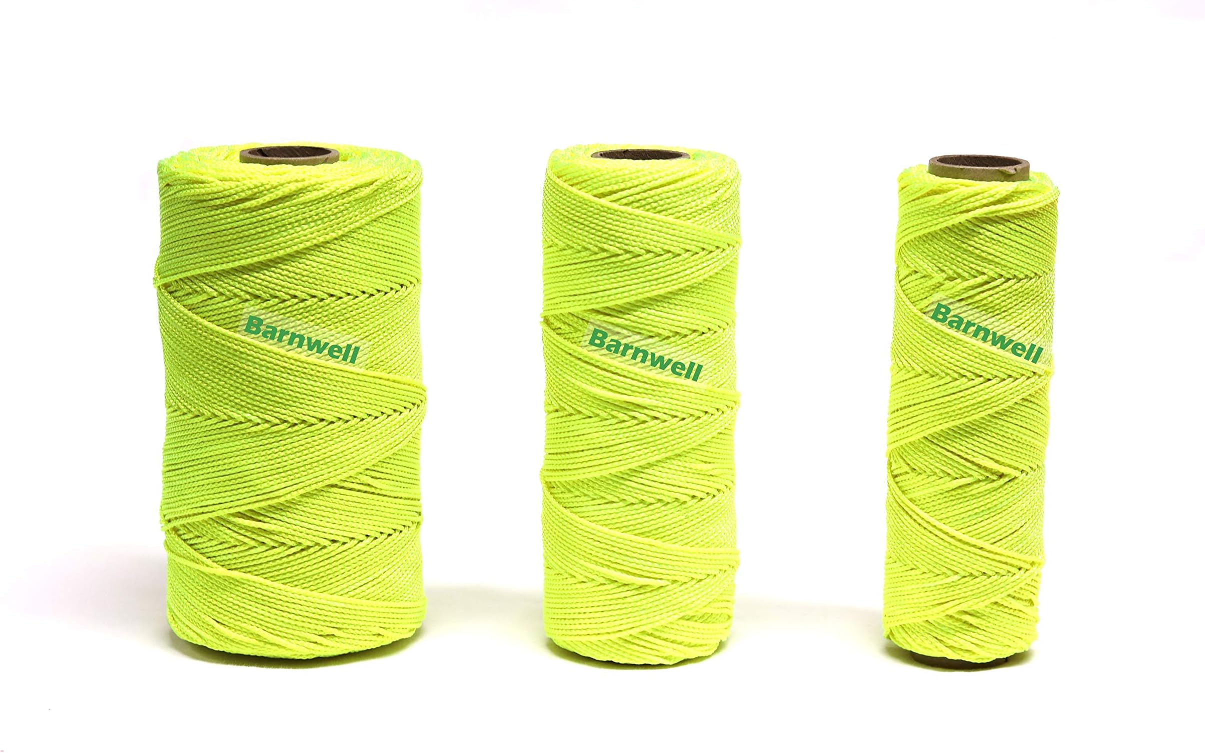 Barnwell Fluorescent Hi-Vis Yellow Braided Nylon Masons Builders Brick Block Line Bricklayers (500ft (150m))