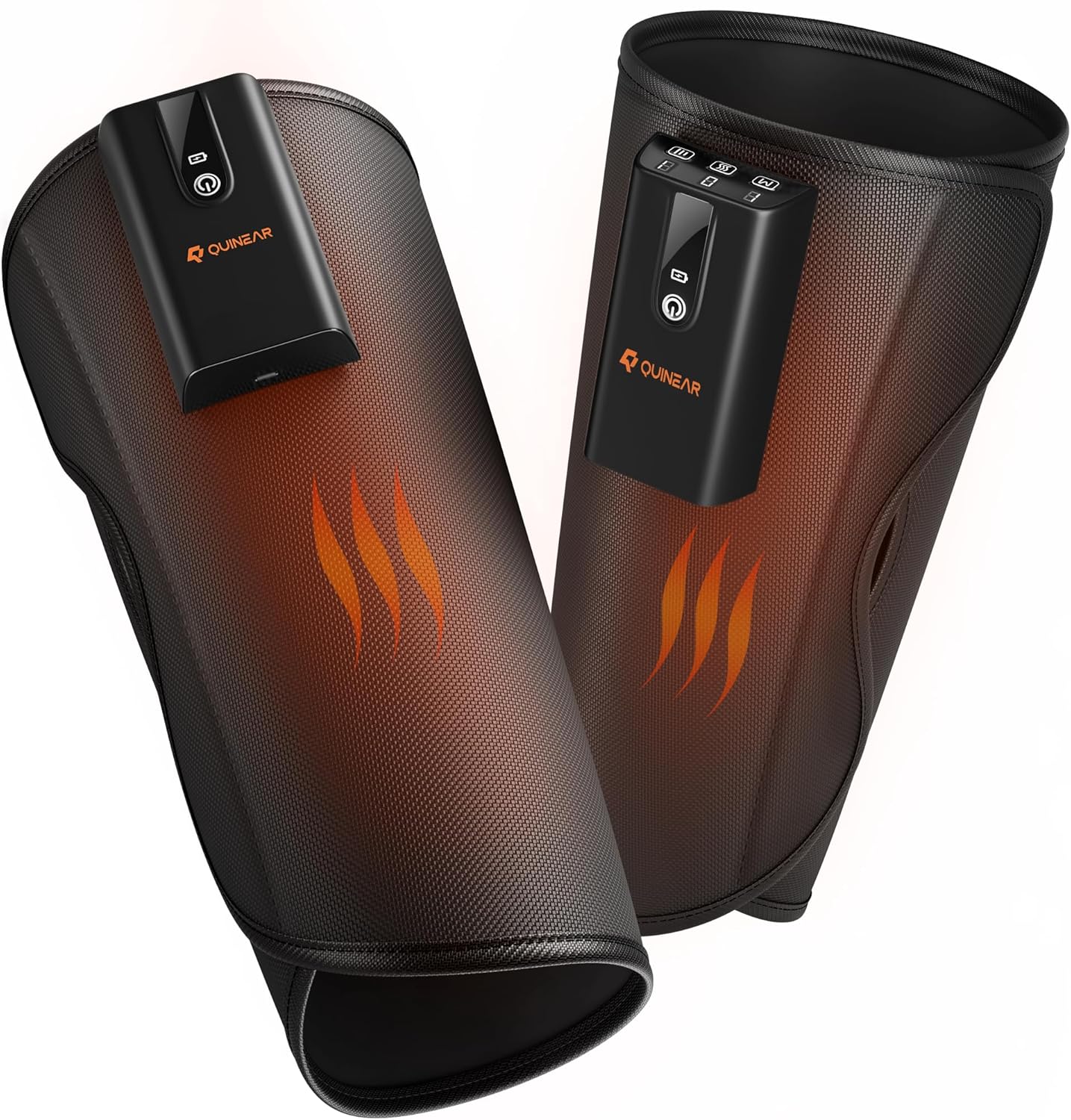 QUINEAR Cordless Calf Massager with Heat and Compression, Leg Massager for Circulation and Pain Relief, Portable Leg Massager with 3 Intensities & 3 Modes, Fast Recovery for Swelling, RLS
