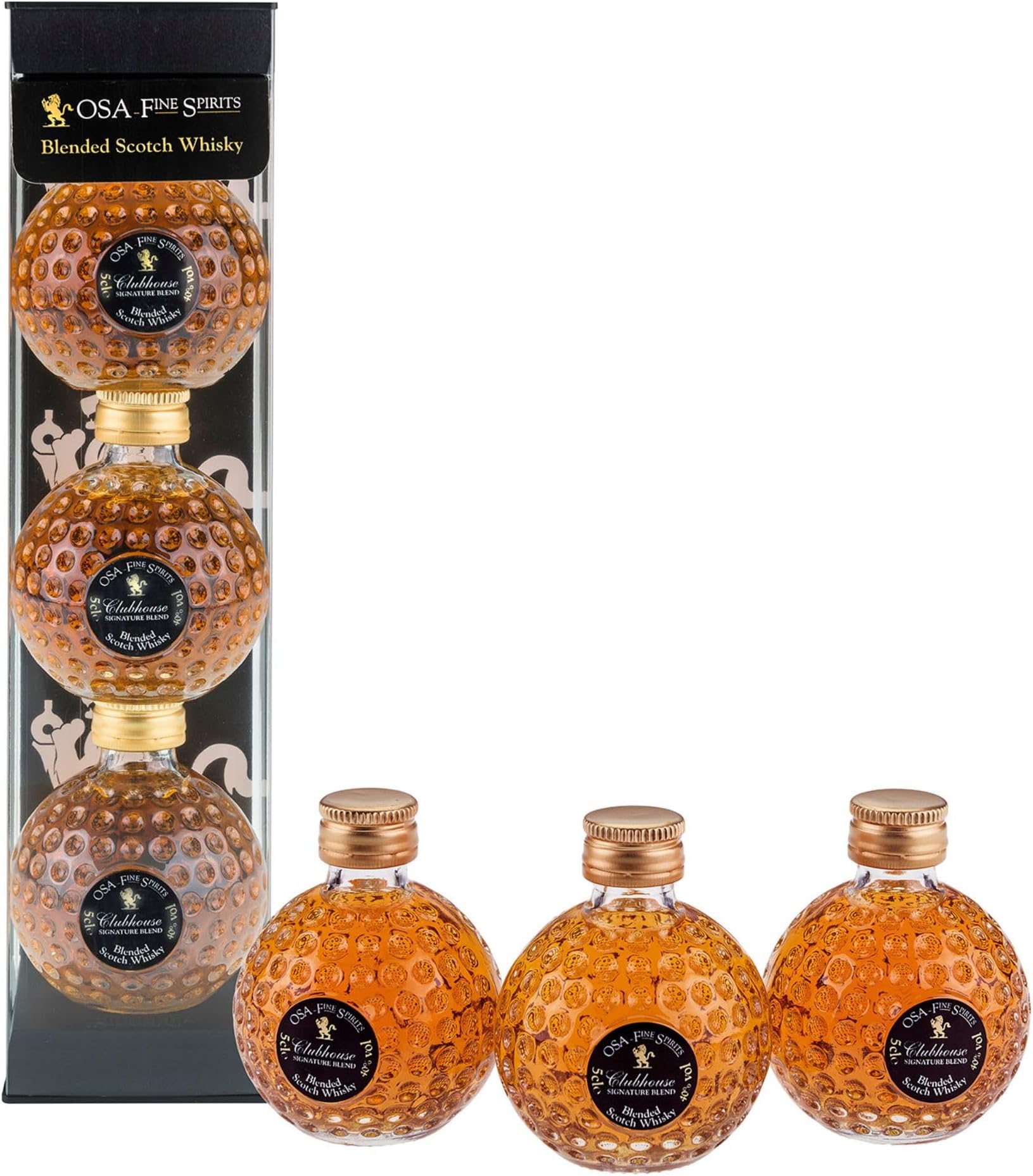 Clubhouse | Blended Scotch Whisky | 40% ABV | 3 x 5cl | Rich Sweet, Spicy Flavours | Award-Winning Blended Scotch Whisky | Enjoy Neat or in Drinks | Ideal Alcohol Gifts