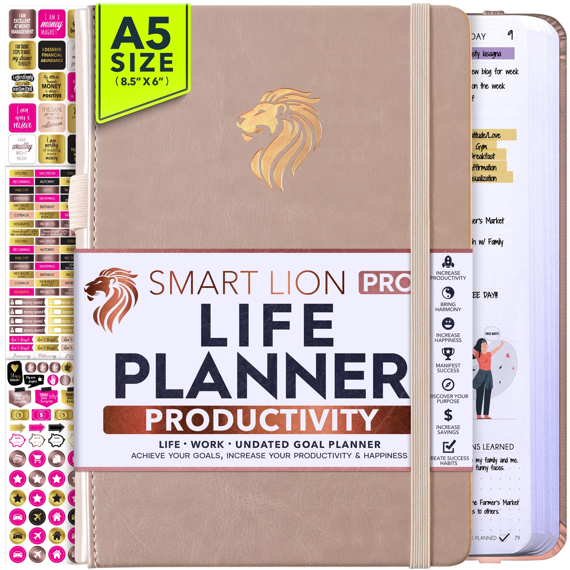 Undated Daily Weekly &amp; Monthly Planner with Budget Section