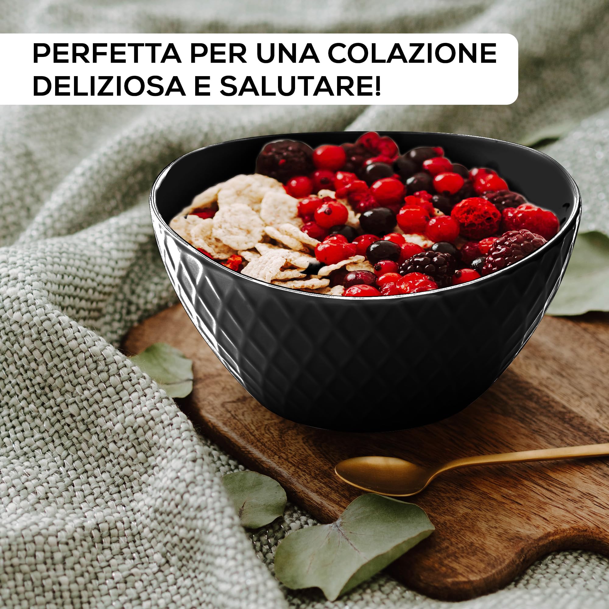 MIAMIO - servizio da tavola Set, ceramica (Schwarz) Daily | ceramica servizio da tavola für Kaffee, Tee und Mahlzeiten, Schwarz per l'uso quotidiano - lavabile in lavastoviglie at home