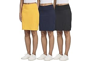 Women's 20" Golf Skirts Knee Length Skorts Athletic Long Active Casual Pockets with Mesh