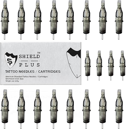 3RL+5RS+9M1+11SERM Mixed Tattoo Cartridge Needle Set (Each of 5 Pcs) – Shield Plus Disposable Round Liner, Round Shader, M