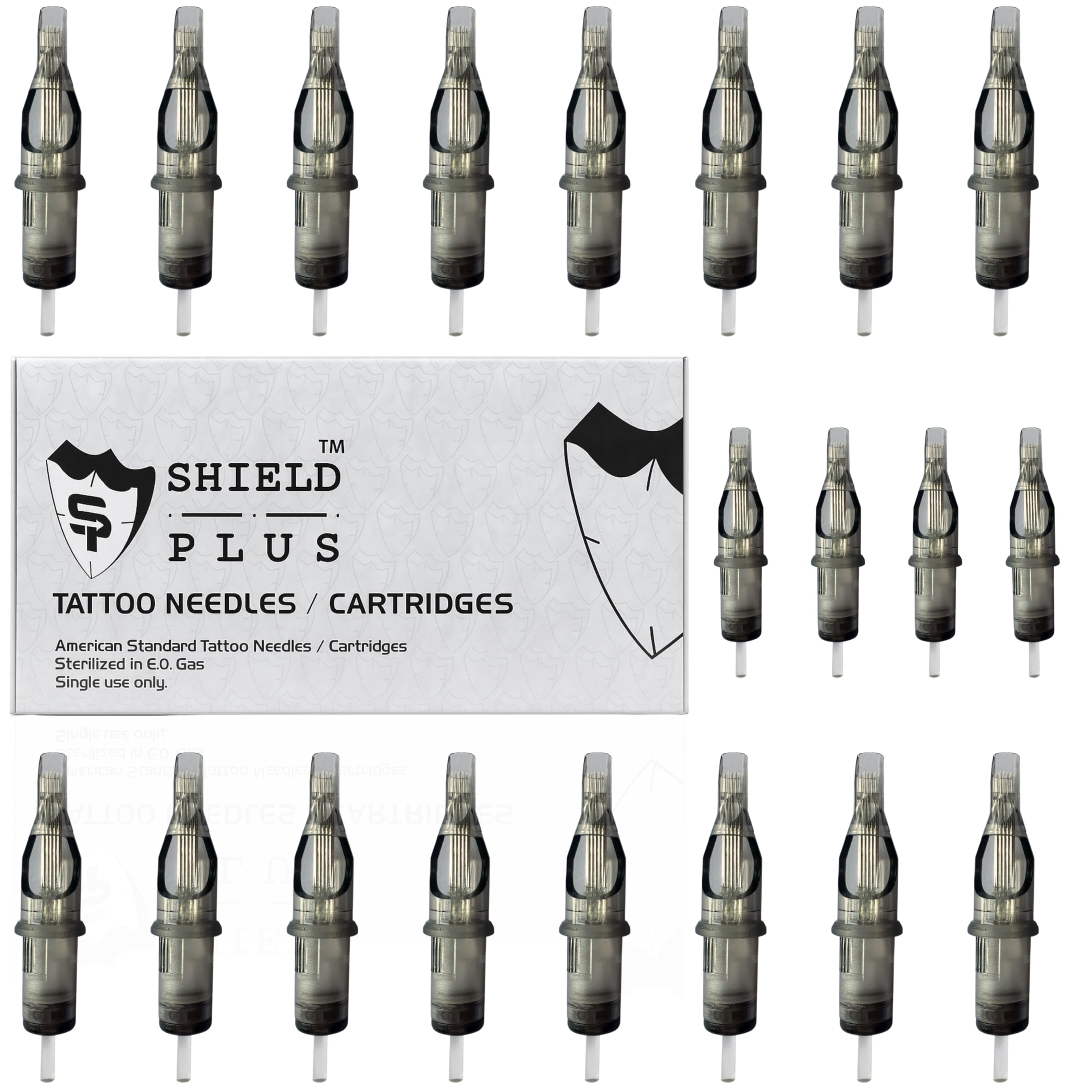 5RL+7RS+11M1+9SERM Mixed Tattoo Cartridge Needle Set for Pen Machines (Each of 5 Pcs) – Disposable Round Liner, Round Shader, Magnum & Soft Edge Magnum Cartridges