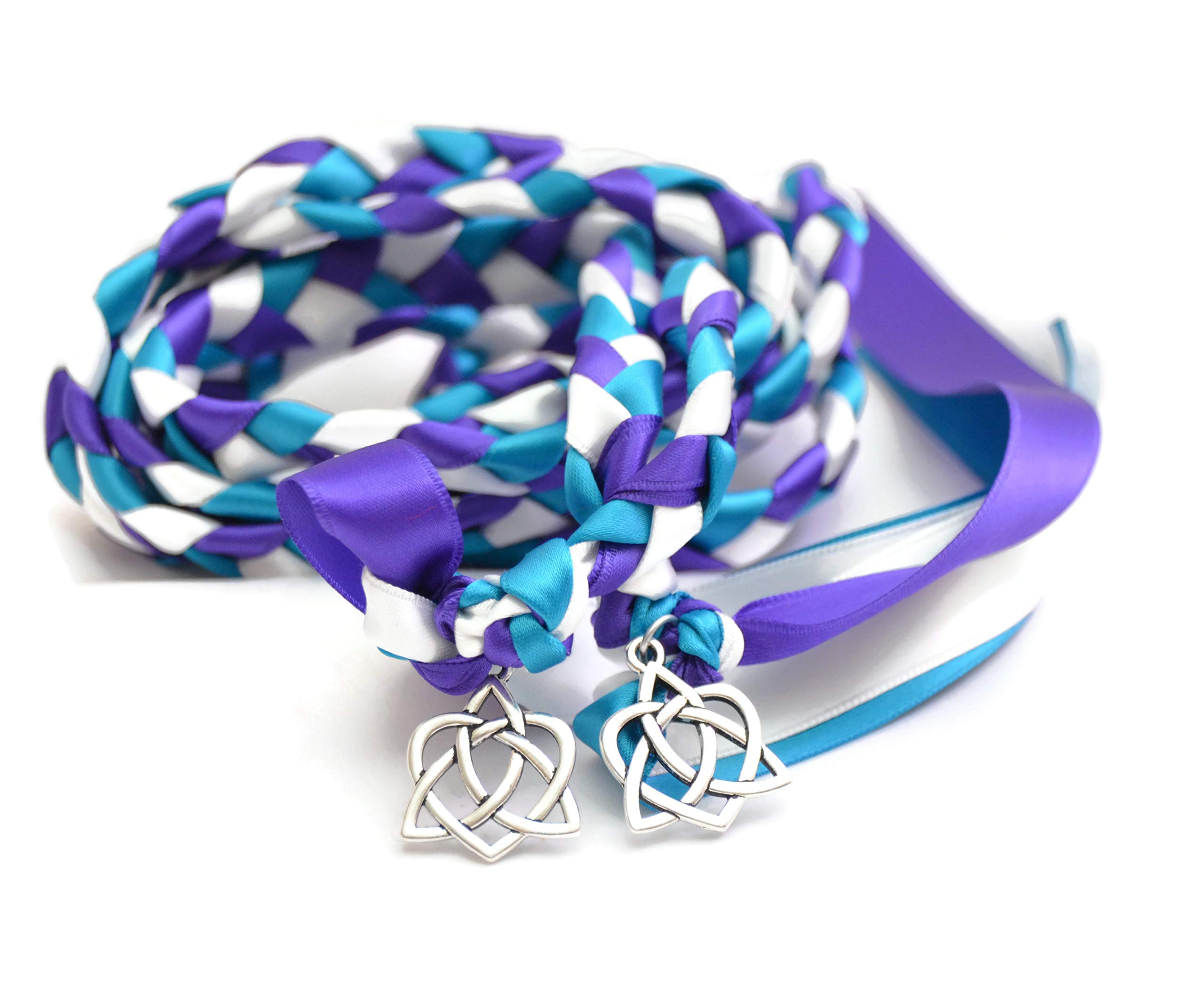 Divinity Braid Peacock Celtic Heart Knot Wedding Hand fasting Cord Divinity Braid Celtic Knot