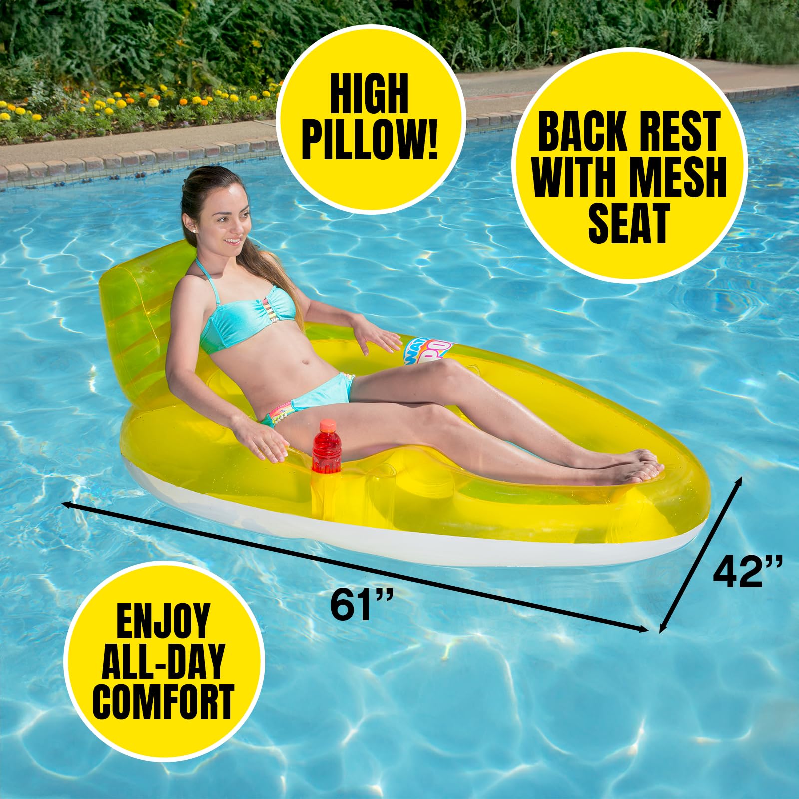 Snapklik.com : Poolmaster Water Pop Inflatable Deluxe Swimming Pool ...