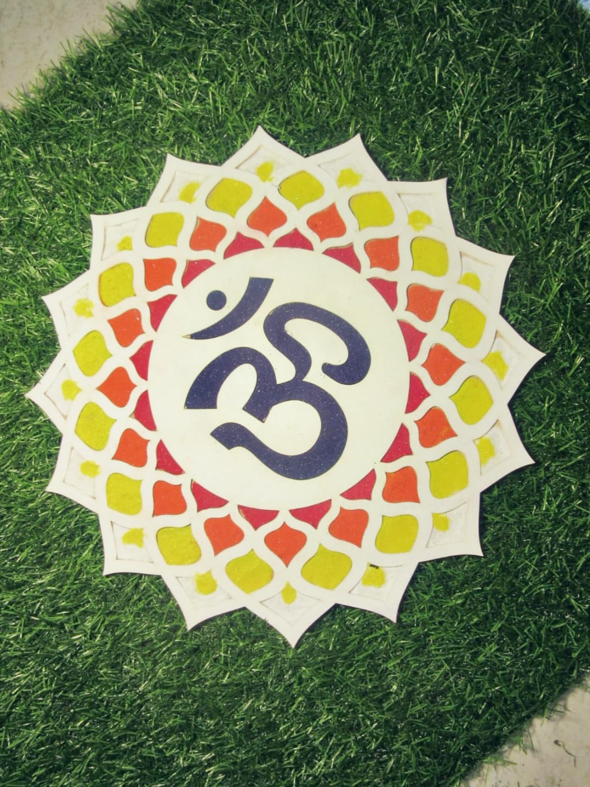Rangoli Painting Kit Set Of 2 DIY MDF Readymade Flower Design Rangoli ...