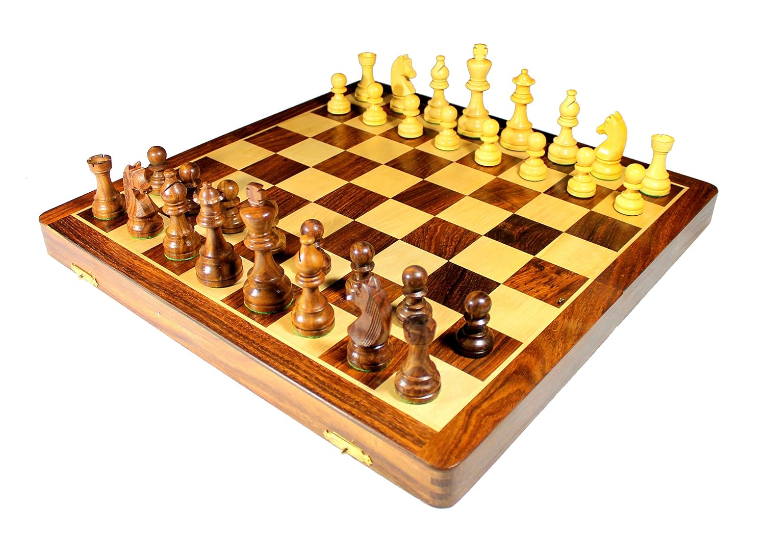 Buy StonKraft Bigger Size 18" X 18" Foldable Tournament Chess Wooden Chess  Game Board Set With 2 Extra Queens Online at Low Prices in India - Amazon.in