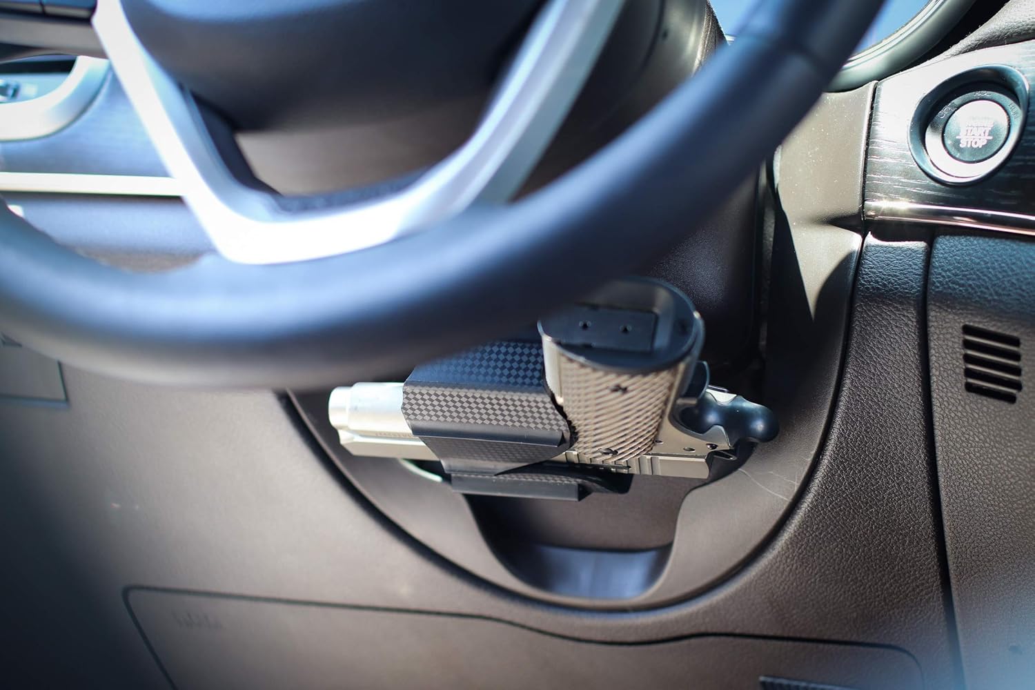 CoJo Vehicle Holster – Universal Magnetic Holster for Car, Truck, or UTV – Secure Concealed Carry Gun Mount for Fast Access – Strong Grip Magnet for Vehicle, Home, or Office