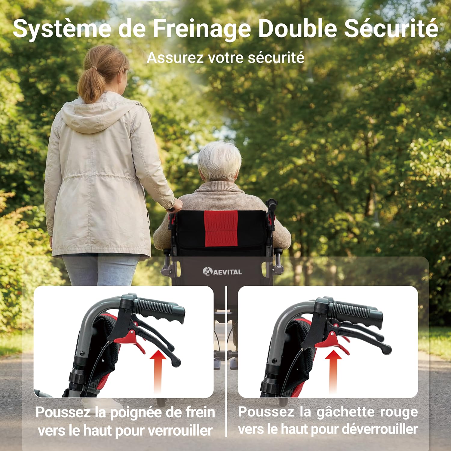 fauteuil roulant ultra-léger, pliable, rampe légère, fauteuil roulant de voyage, ultra-léger, étroit, pliable, en aluminium avec 2 roulettes pivotantes, robuste pour un usage domestique