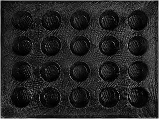 Baking Pan Perforated Eclair Sheets Round Taper Disc Liquid Silicone Mold 20-Cavity 409x304x29mm