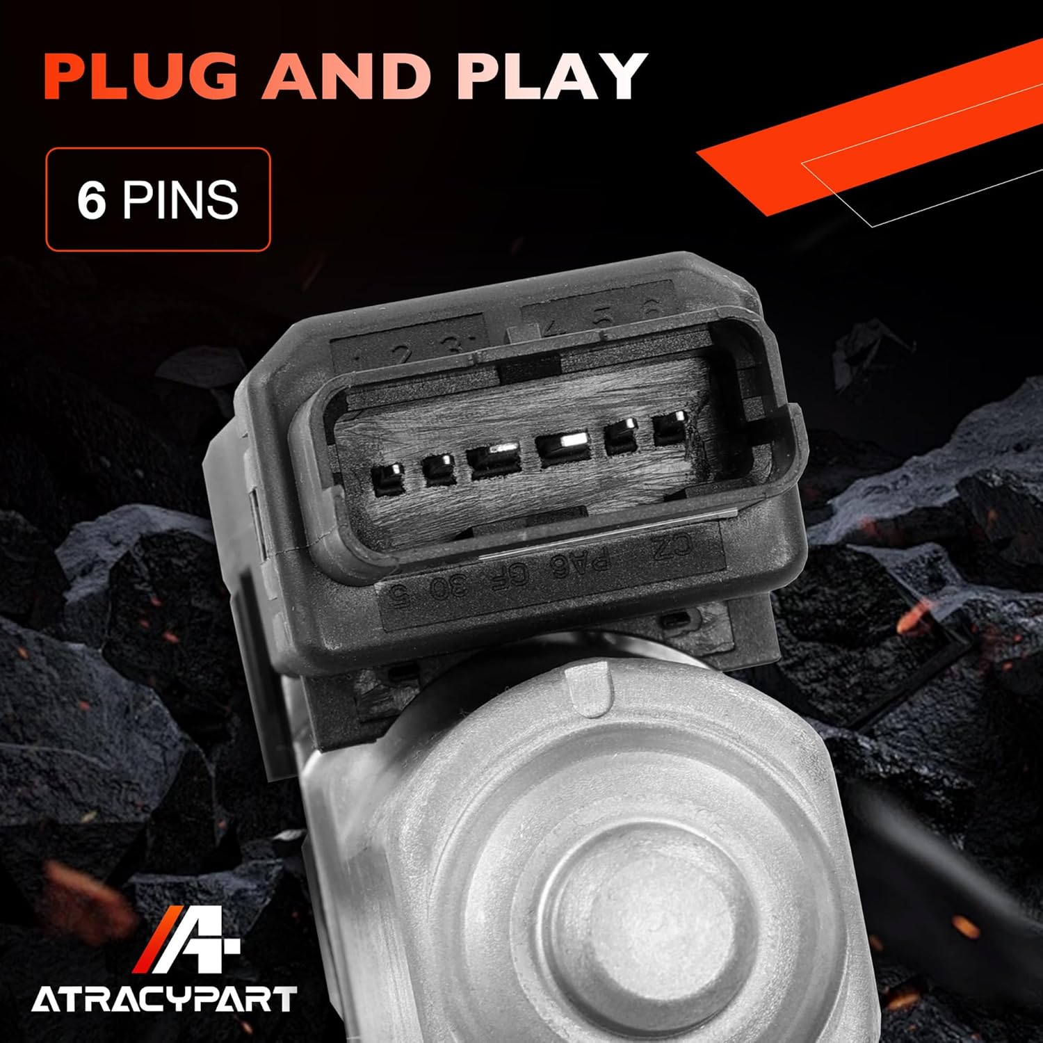 742-720 Front Left Driver Side Power Window Lift Motor with Anti-Clip Function Compatible with 2006-2010 Hyundai Sonata Sedan, Replace# 82450-3K011 47-4577 82-4577