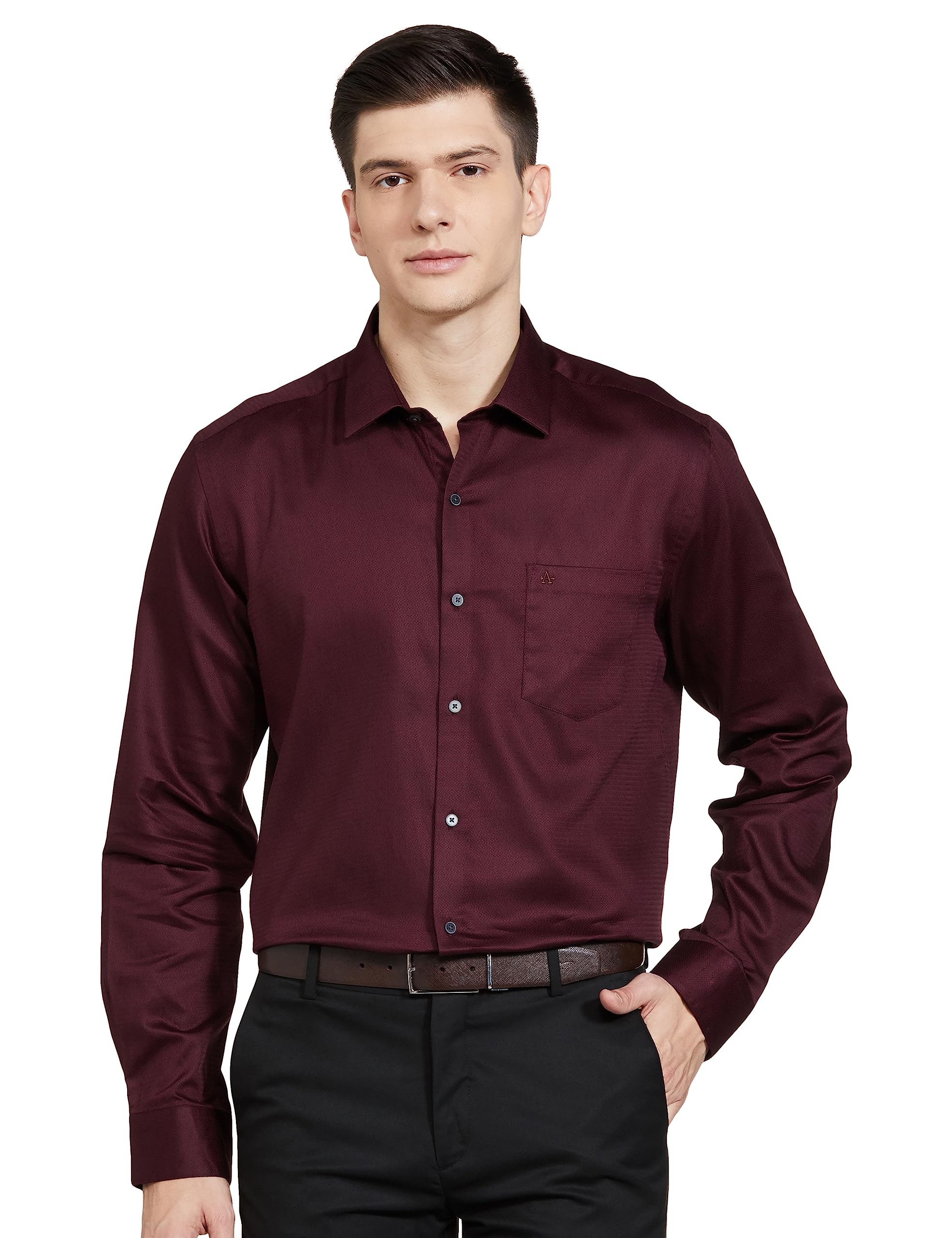 arrow Men's Solid Full Sleeve Slim Fit Cutaway Collar Cotton Formal Shirt-picture-39