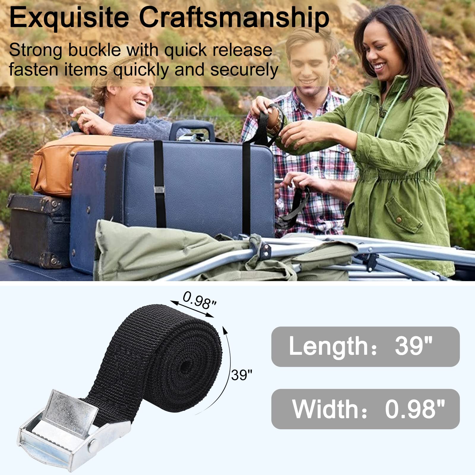 AREBOS 10x Cinghia Di Serraggio Cinghia Di Sicurezza A Cricchetto 6 M X 50 Mm 87621538