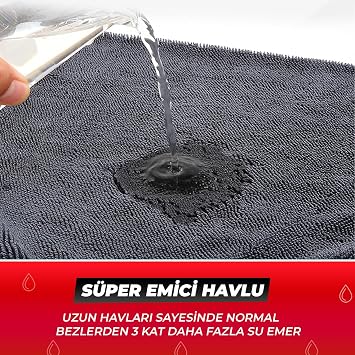 WONKEY - Professional Car Wash Drying Towel, Extra Absorbent Car Wash Cloth, Luxury Car Drying Towel 50x70 cm