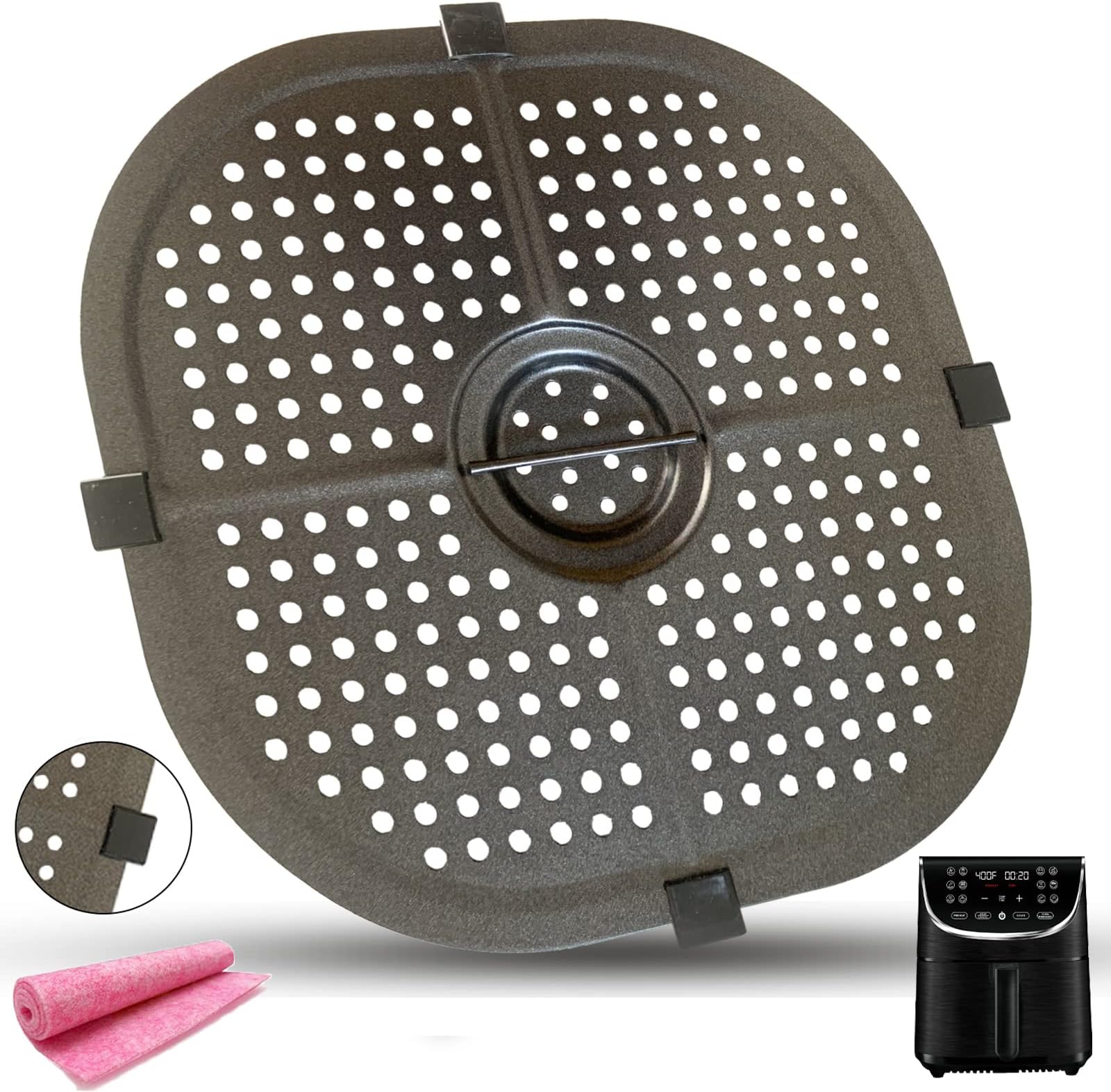 GSZN Square Air Fryer Crisper Tray for Gourmia 8QT GAF838