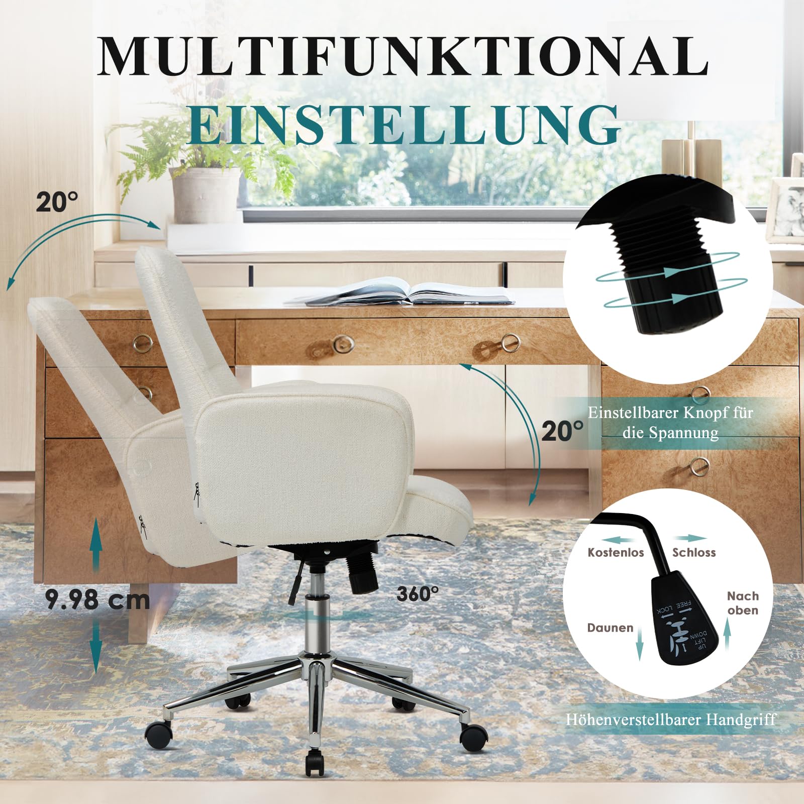 Colamy High Back Shell-förmigen Bürostuhl – Bild 3