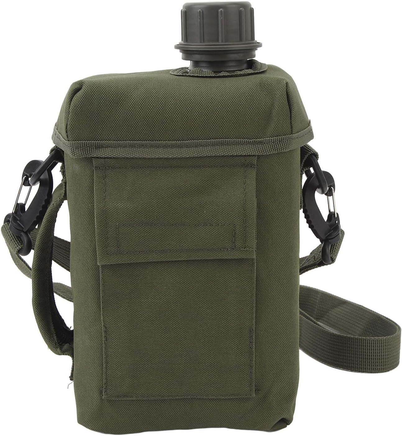 equlup 2L Insulated Water Bottle, Large Capacity Portable Outdoor Water Flask Jug Multi Fuctional Canteen with Carrying Handle for Camping, Backpacking, Hiking (OD Green)