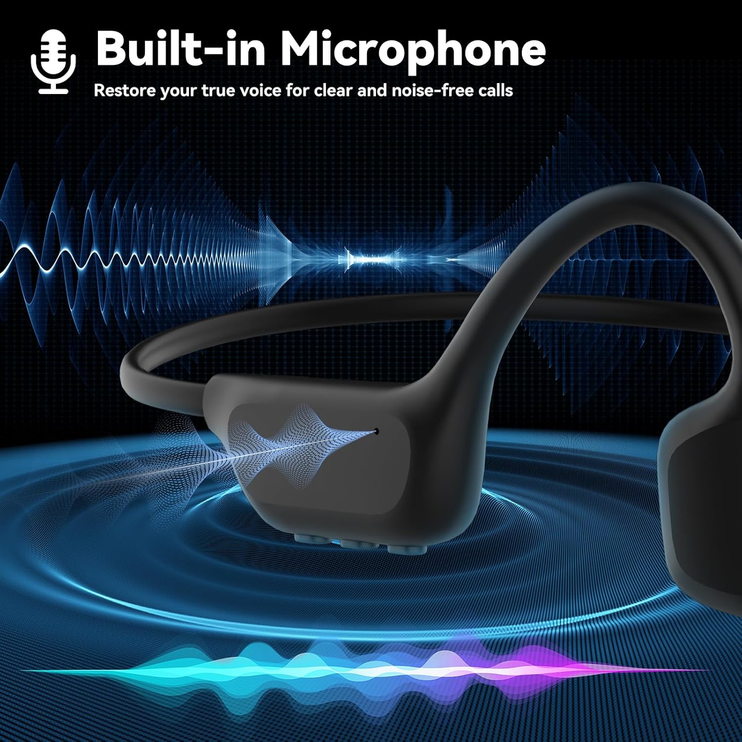 Swimming Headphones, IPX8 Waterproof Bone Conduction Headphone Wireless Underwater Earbuds with 32GB Memory for Swimming, Cycling, Marathon - Image 7