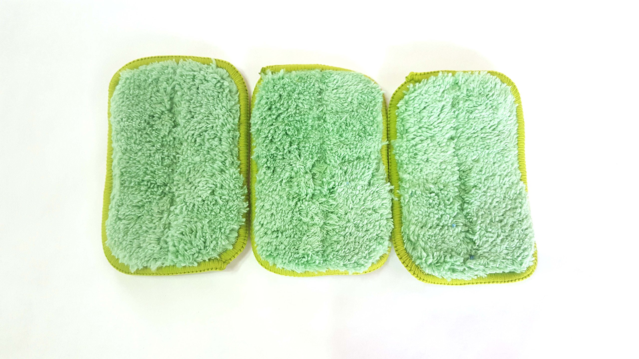 HAGOROMO Microfiber Pad for Eraser Refill [3 Pk] (Green Medium)