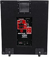 Vista 5 de Rockville RBG18S subwoofer PA de 18 pulgadas, 2000 W pico500 W RMS, alimentación activa, DSP y limitador, crossover ajustable, madera de birch de 7