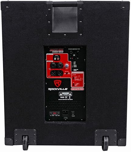 Miniatura 5 de Rockville RBG18S subwoofer PA de 18 pulgadas, 2000 W pico500 W RMS, alimentación activa, DSP y limitador, crossover ajustable, madera de birch de 7