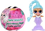 LOL Surprise Mermaids! Makeover Magic Baby Sisters with Color-Changing Mermaid Tails and Shell-Inspired Display Ball, Collectible Dolls, Kids Ages 4+
