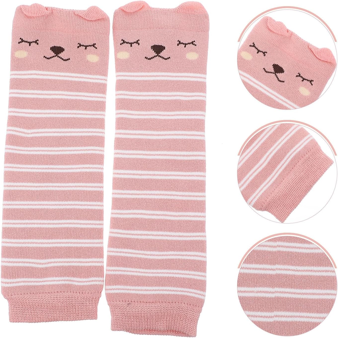 Healifty Baby Leg Warmers for Crawling Winter Knee Protection Pink