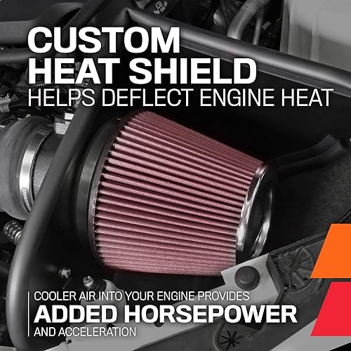 Miniatura 9 de K&N Kit de admisión de aire frío aumenta la aceleración y el crecimiento del motor, garantizado para aumentar los caballos de fuerza hasta 9 HP